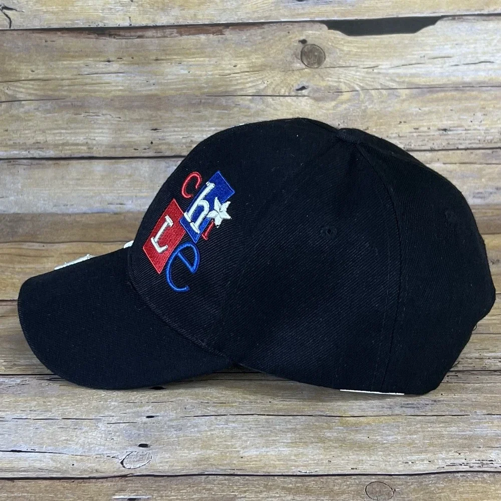 Chile Souvenir Baseball Cap Black Embroidered Adjustable Hat One Size‎ Fits All